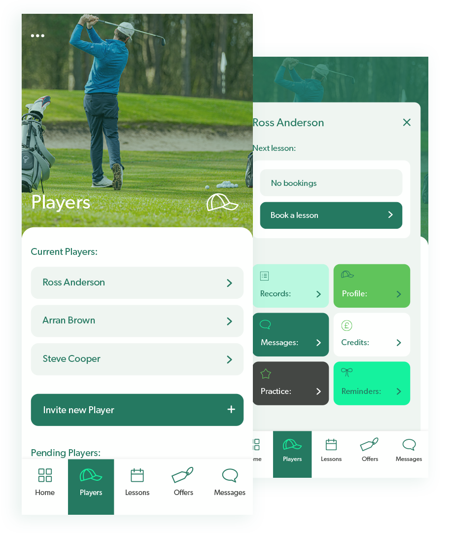 features for golf professional